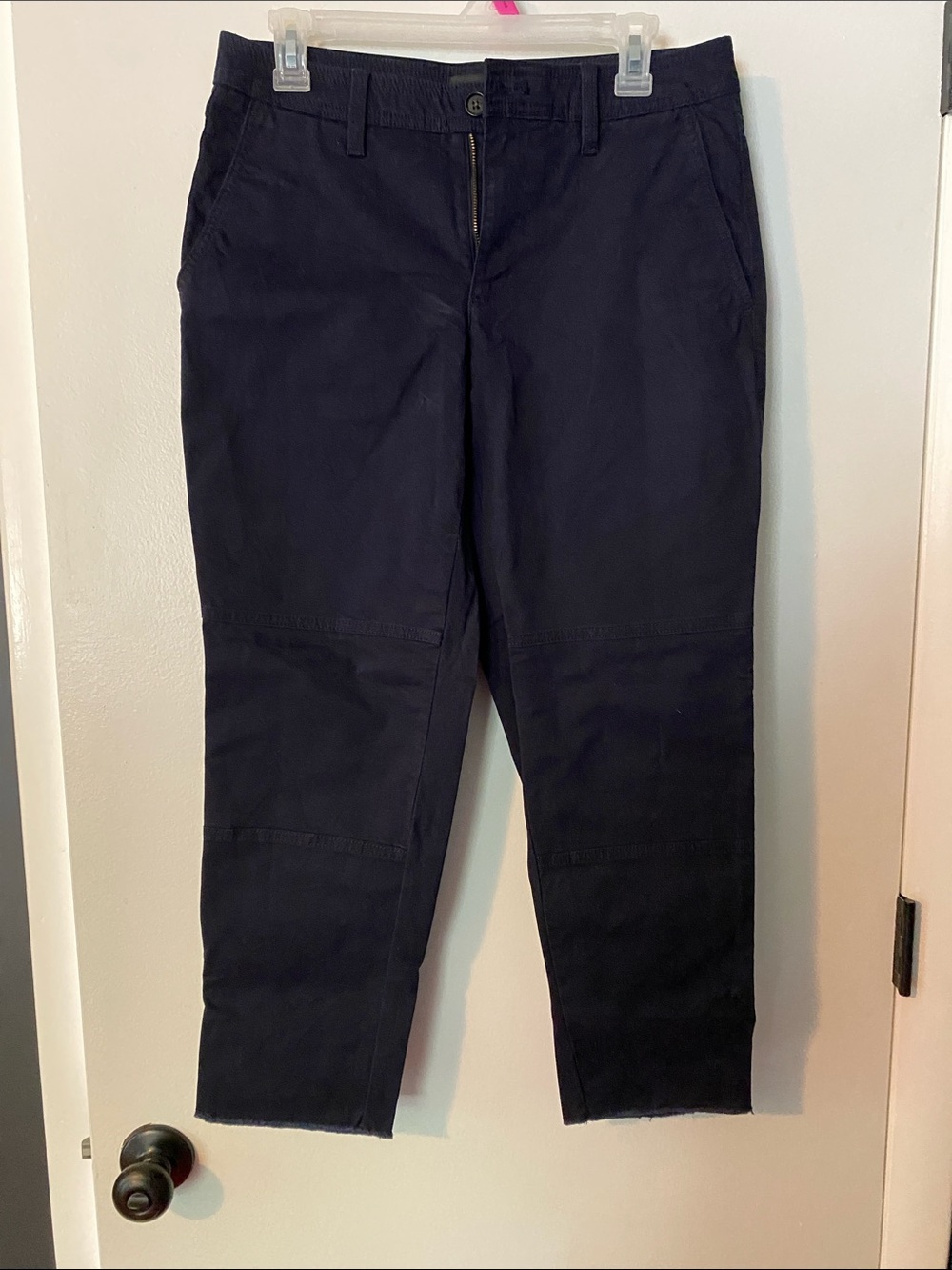Banana Republic Slim Mid Rise Navy Cropped Ankle Pants